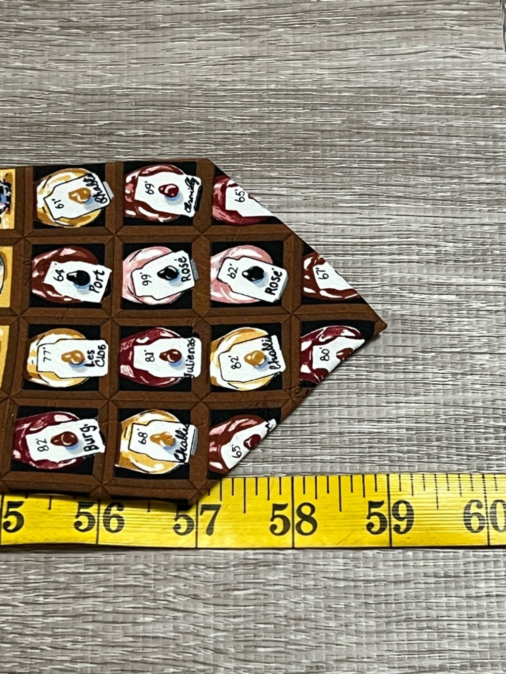 Vintage Nicole Miller Novelty Wine glass Men's silk Tie - Picture 8 of 8